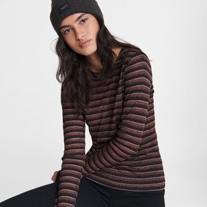 NWT Rag & Bone - Striped Metallic Lurex Long Sleeve XS